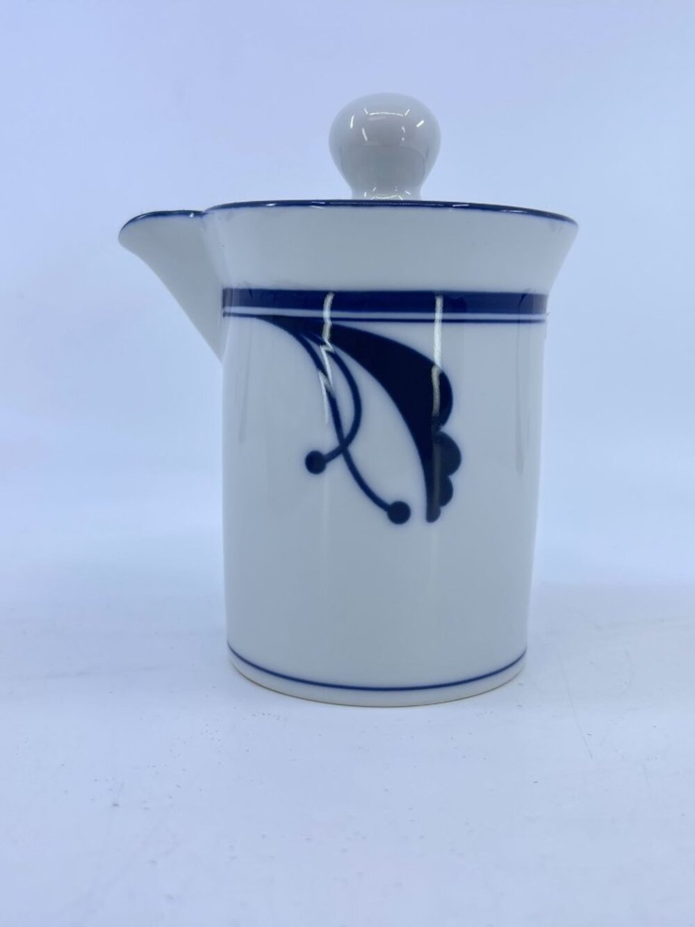 vintage dansk flora bayberry creamer blue and white porcelain floral design